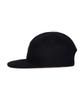 Bajal Va Square Applique Wool Baseball Cap Black