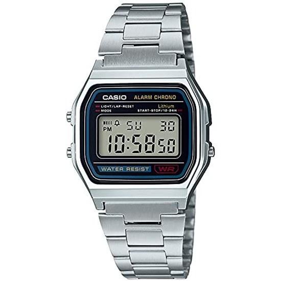 Casio wristwatch Collection A158WA-1JH mens silver