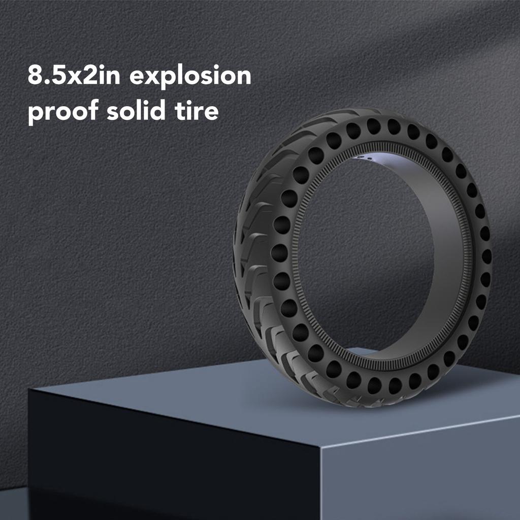 Electric Scooter Solid Tire 8.5in Cellular Anti Puncture Shock Absorbing Rubber Wheel Replacement for M365 Pro Pro2 1S