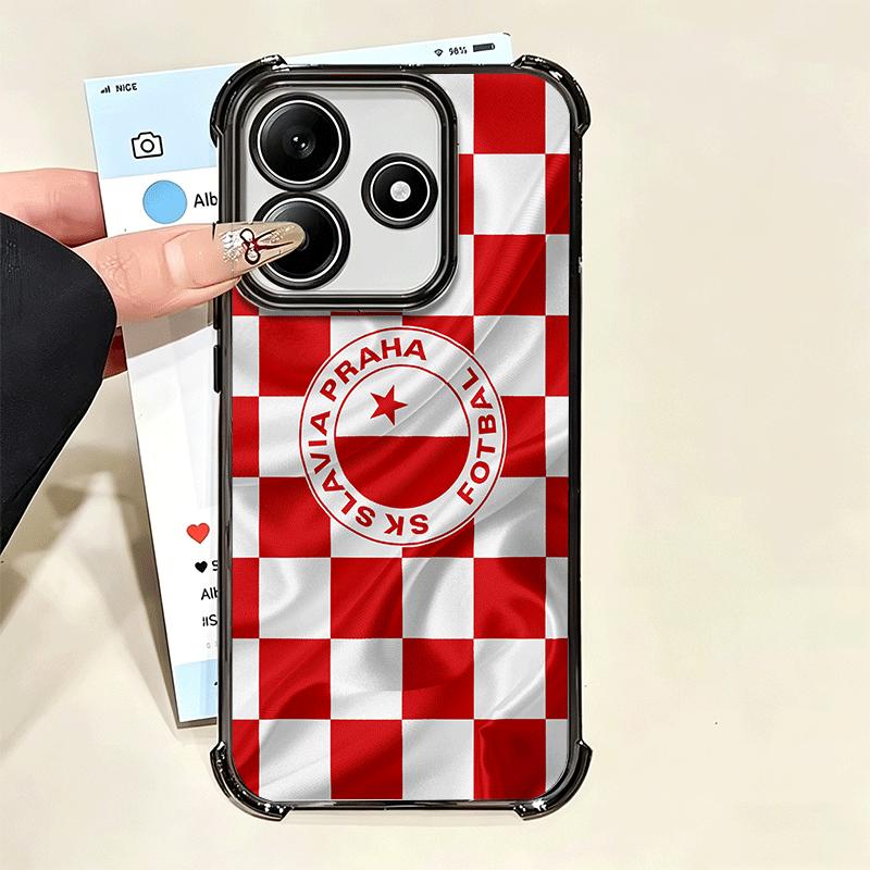 Sk Slavia Praha Czech Republic Soft Phone Case For Xiaomi Poco X7 X8 Pro Max X6 X5 X3 F8 Ultra F7 M8 M7 M5S Redmi 15C 15A 15 14C