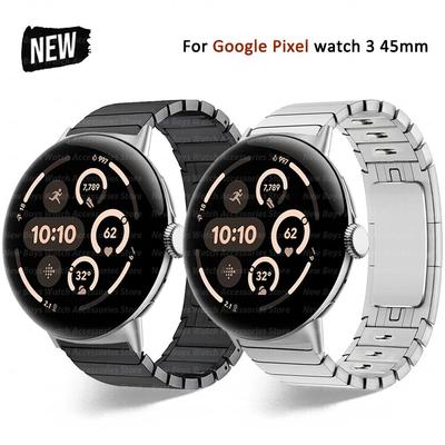 Metall Edelstahlarmband für Google Pixel Watch 3 45mm Armband für Google Pixel WATCH3 45 Herren Armband Ersetzt Zubehör