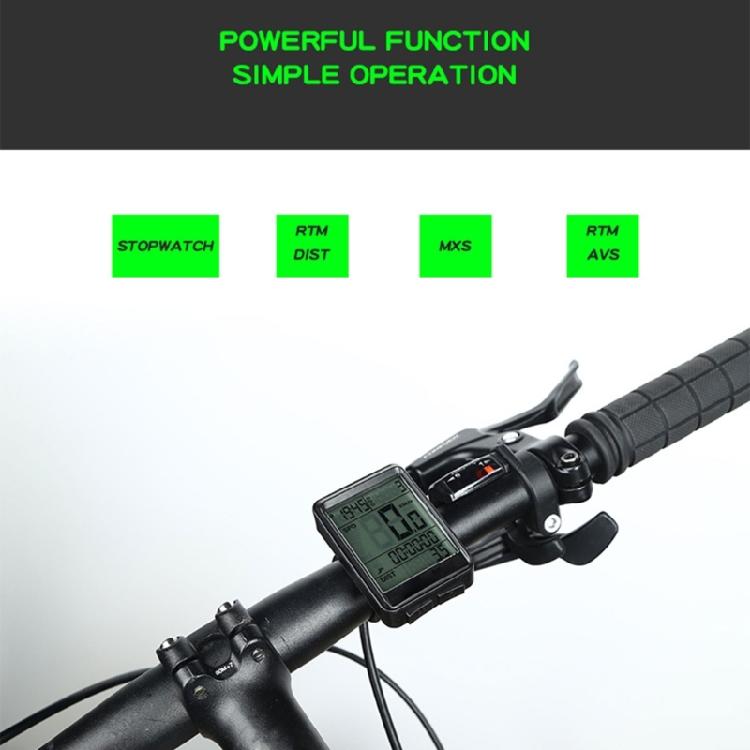 Rechargeable Cycling MTB Waterproof Odometer for w/ LCD Automatic Backlight Disp