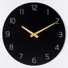 Frameless Wooden Wall Clock 30cm with Silent Quartz Movement Battery Operated for Bedroom Study and Office Walls