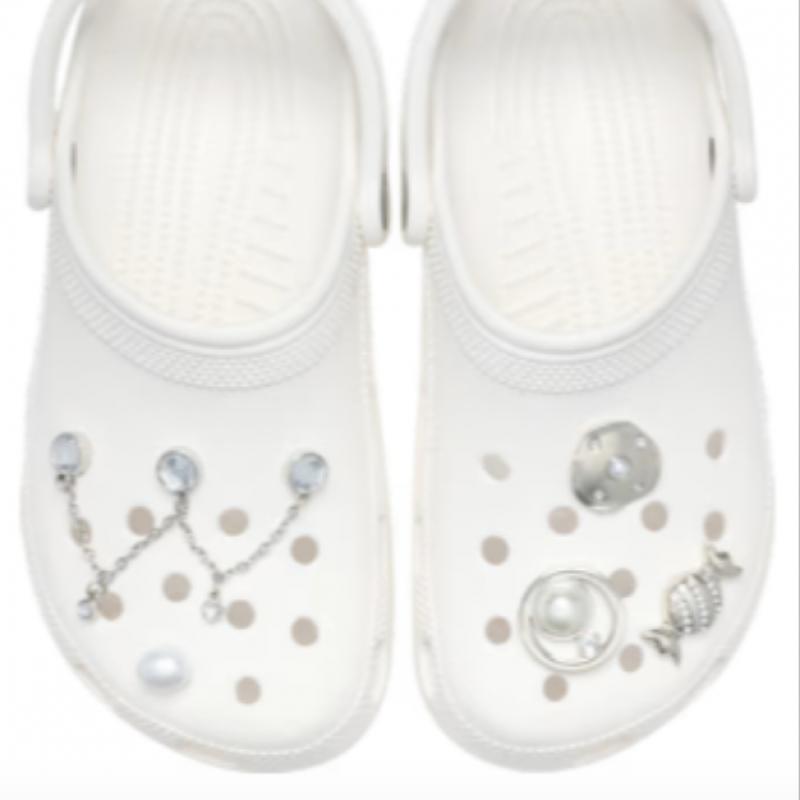 Crocs Jibbitz Silver And Pearl Set 5