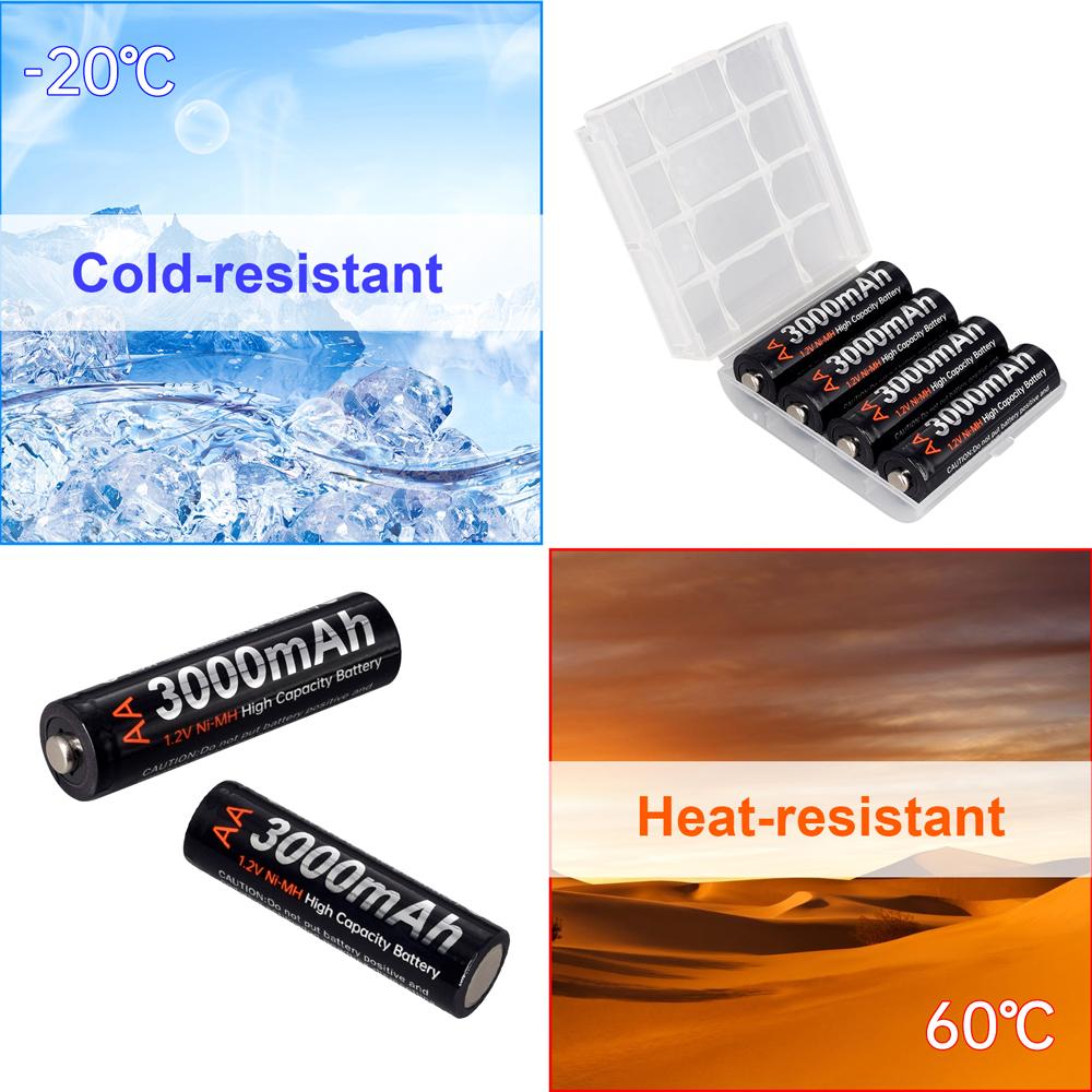 PALO 1,2 V 2a AA Akku AA NiMH 1,2 V 3000 mAh für Fernbedienung Spielzeug Kamera Batterie