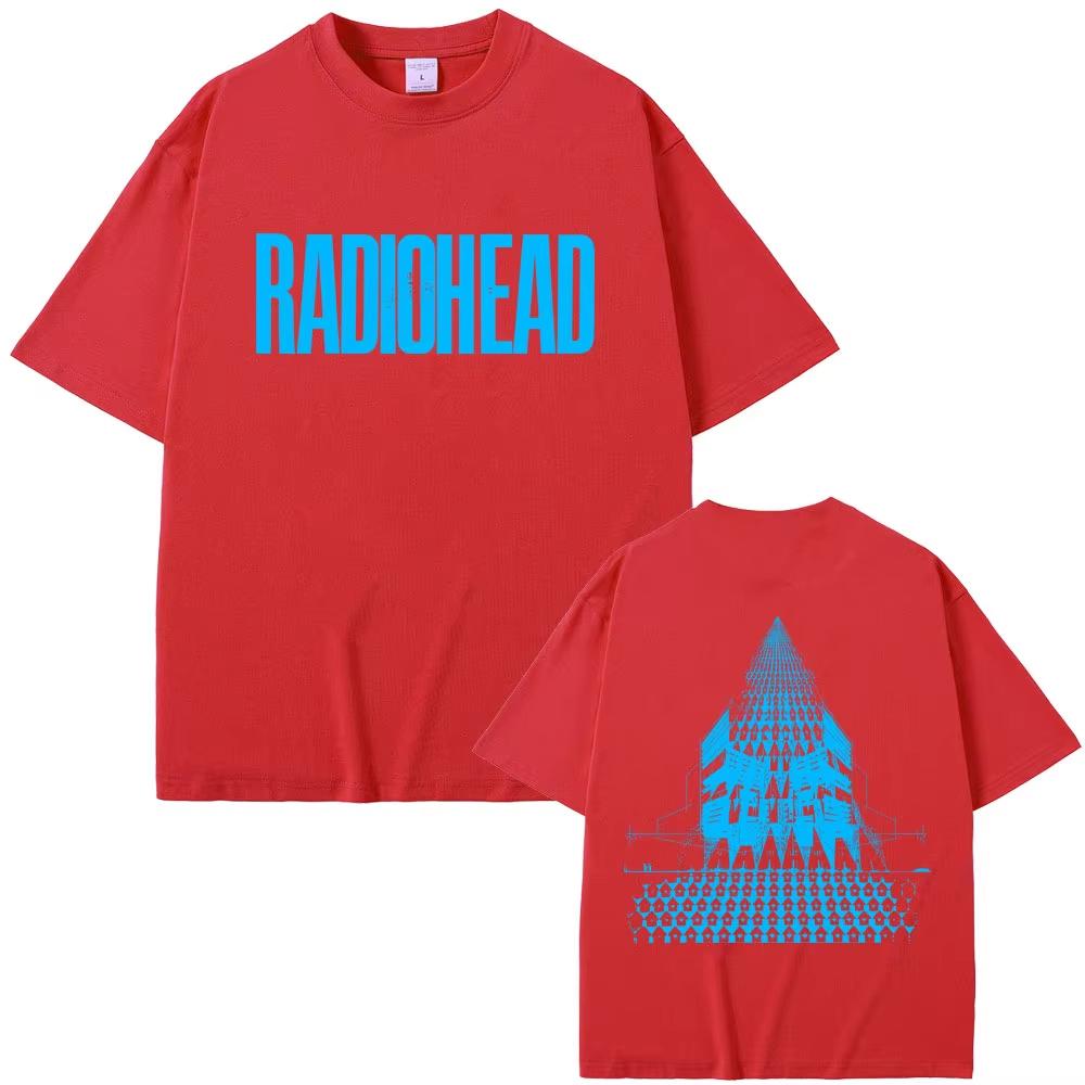 Radiohead Europe Tour T‑Shirt, Unisex Hip‑Hop Rock Tee, Fashion Loose Men's T‑Shirt, Streetwear Men And Women Comfortable T-shirt