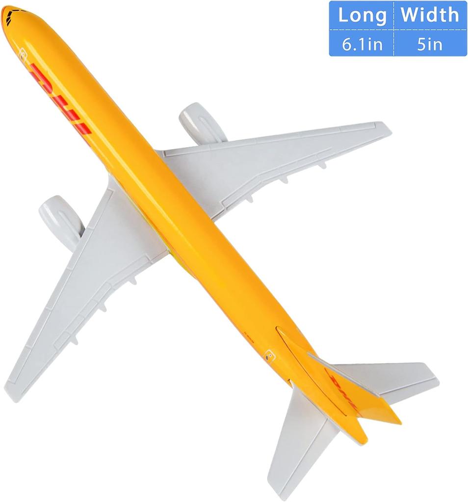 16cm B757 Simulation DHL Airways 1/400 Scale Metal Alloy Airplane Model With Aircraft Base Aviation Plane Model Room Ornament