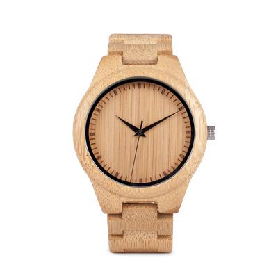 BOBO BIRD Men's and Women's Handmade Bamboo Wood Wristwatch with Time Display and Scale Quartz Lightweight Casual Sports Watch (Men's)