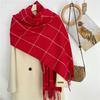 New Plaid Scarf for Women in Autumn and Winter Imitation Cashmere Korean Version Simple Versatile Warm Shawl Student Style Tassel Scarf