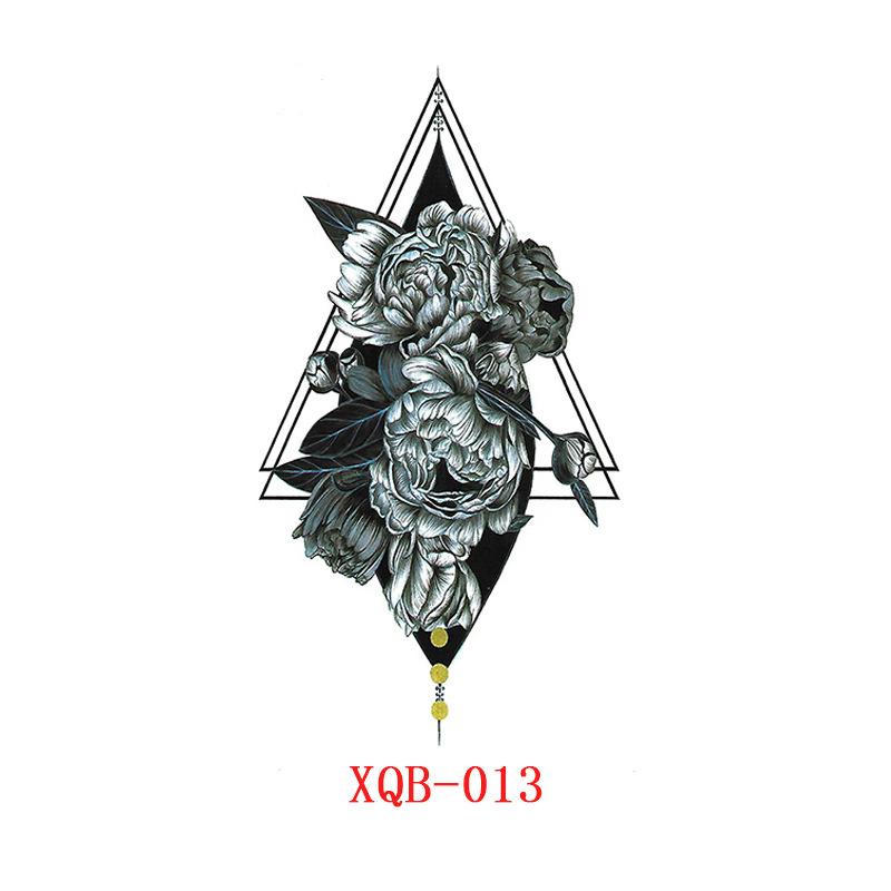 Kleine Ganzarm-Tattoo-Aufkleber, Blumenbuchstaben, Tier-Tattoo-Aufkleber, Schwarze Aufkleber Tattoo