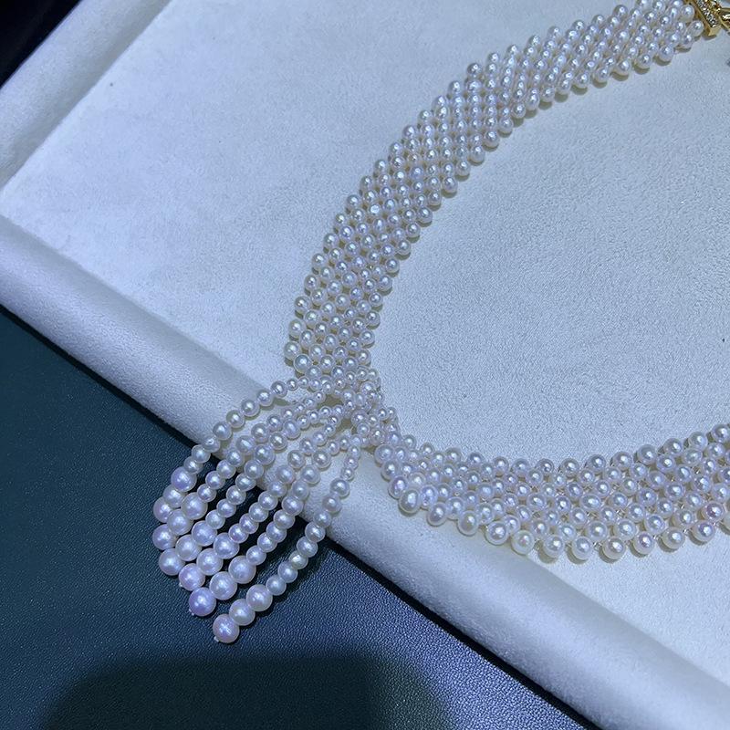 Star Bride Multi-Layer Freshwater Pearl Qipao Necklace