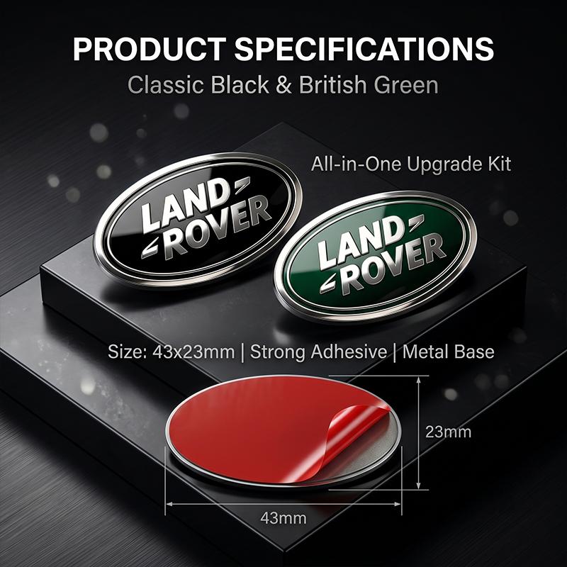 1 pz 23*43mm Adesivo Decorazione Logo Stemmi Volante Auto per Land Rover Freelander Defender Evoque Emblema Sport Rnage Rover 2 3