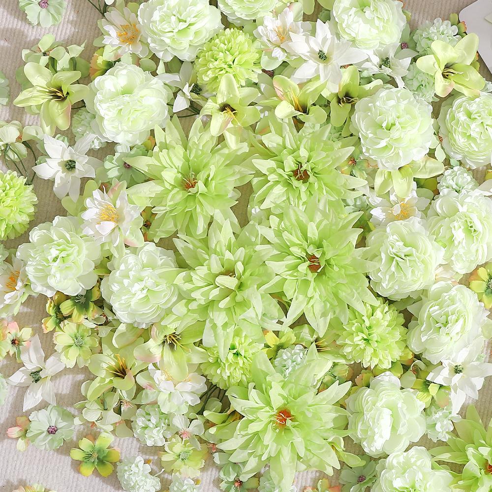 

20/50Pcs Green Artificial Flowers Silk Fake Flowers Heads for Home Decor Wedding Christmas Decoration DIY Garland Gift Accessory 20Pcs зелёный