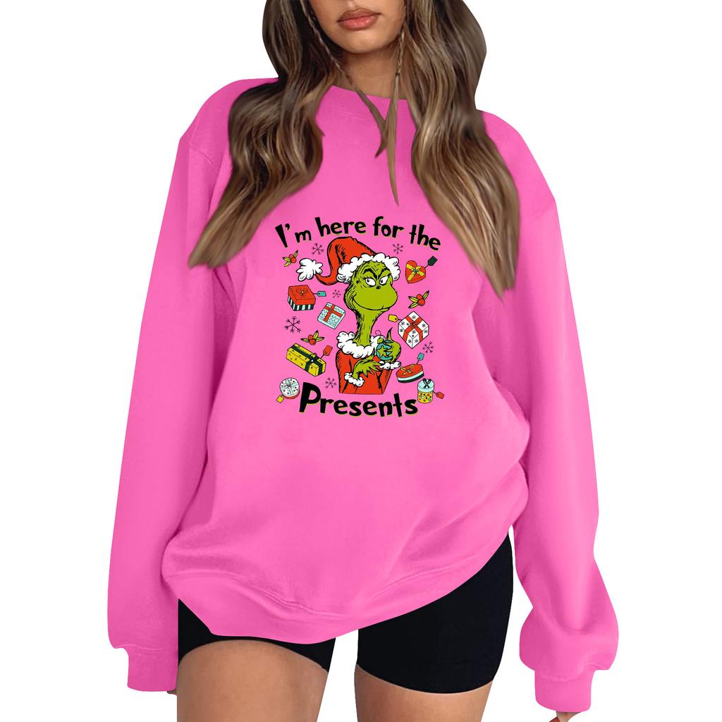 Women's Fashion Lightweight Long Sleeve Pullover Christmas Hoodie
