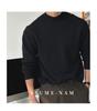 Herrenschwarzer Rollkragenpullover im Hongkong-Stil, Slim Fit, einfarbig, warme Strickware für Herbst/Winter