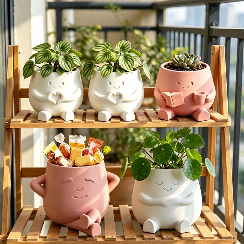 3D Printed Plant Pot Mini Size Flowerpot Landscape Desktop Decoration  Home Decor