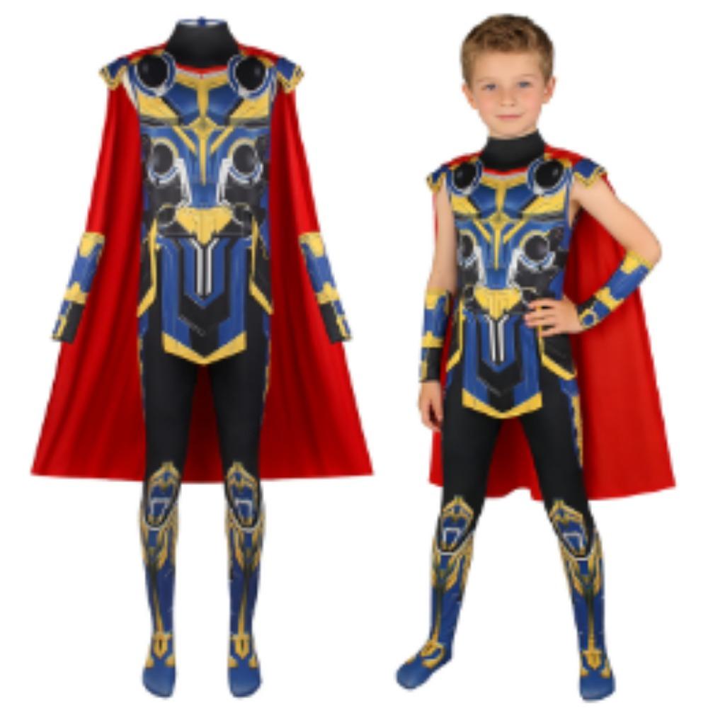 Thor Love and Thunder Thor Jane Cosplay Costume, Kids & Adult Halloween Jumpsuit