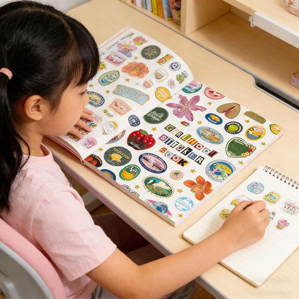 Sticker Book Version Retro Stickers For Journals, DIY Scrapbook Supplies, Vintage Girls’ Generation Inspired Stickers, Creative Gift For Teens