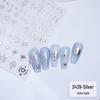 "Bohemian Silver Star & Moon Nail Sticker Set"