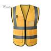 Arbeidsvest Herre Dame Refleksvest V-hals Ermeløs Glidelåslomme Pustende Nattsikkerhetsvest