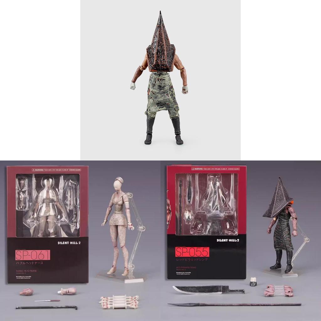 Silent Hill Figma Nosferatu Nurse Pyramid Head Action Figure With Articulation For Collectors And Display