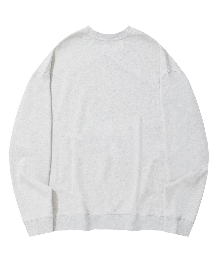 STENDS [M~4Xl] Original Stroke Logo Crew Neck_Melange Gray