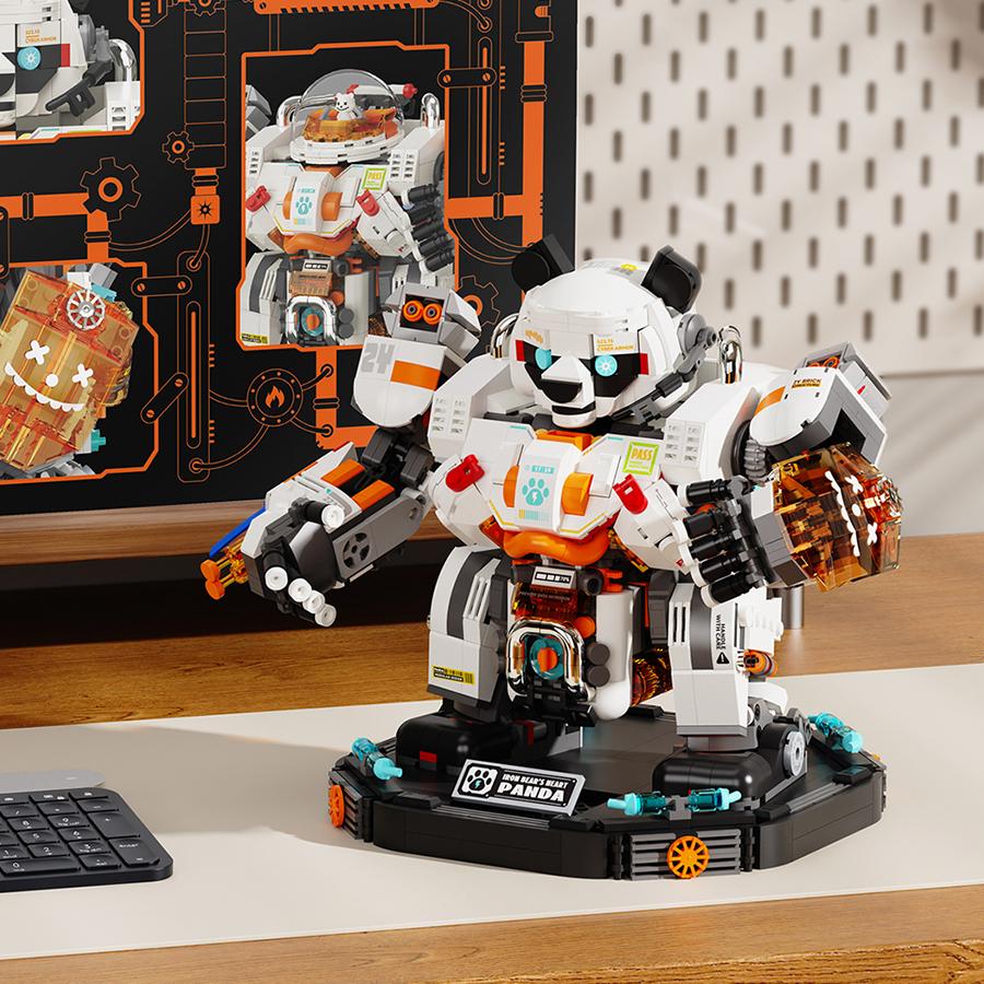 1786 SZTUK Panda Mecha Klocki do Budowania Zabawki Roboty Zabawki Edukacyjne Model do Montażu Dla Chłopców Dzieci Prezenty Świąteczne