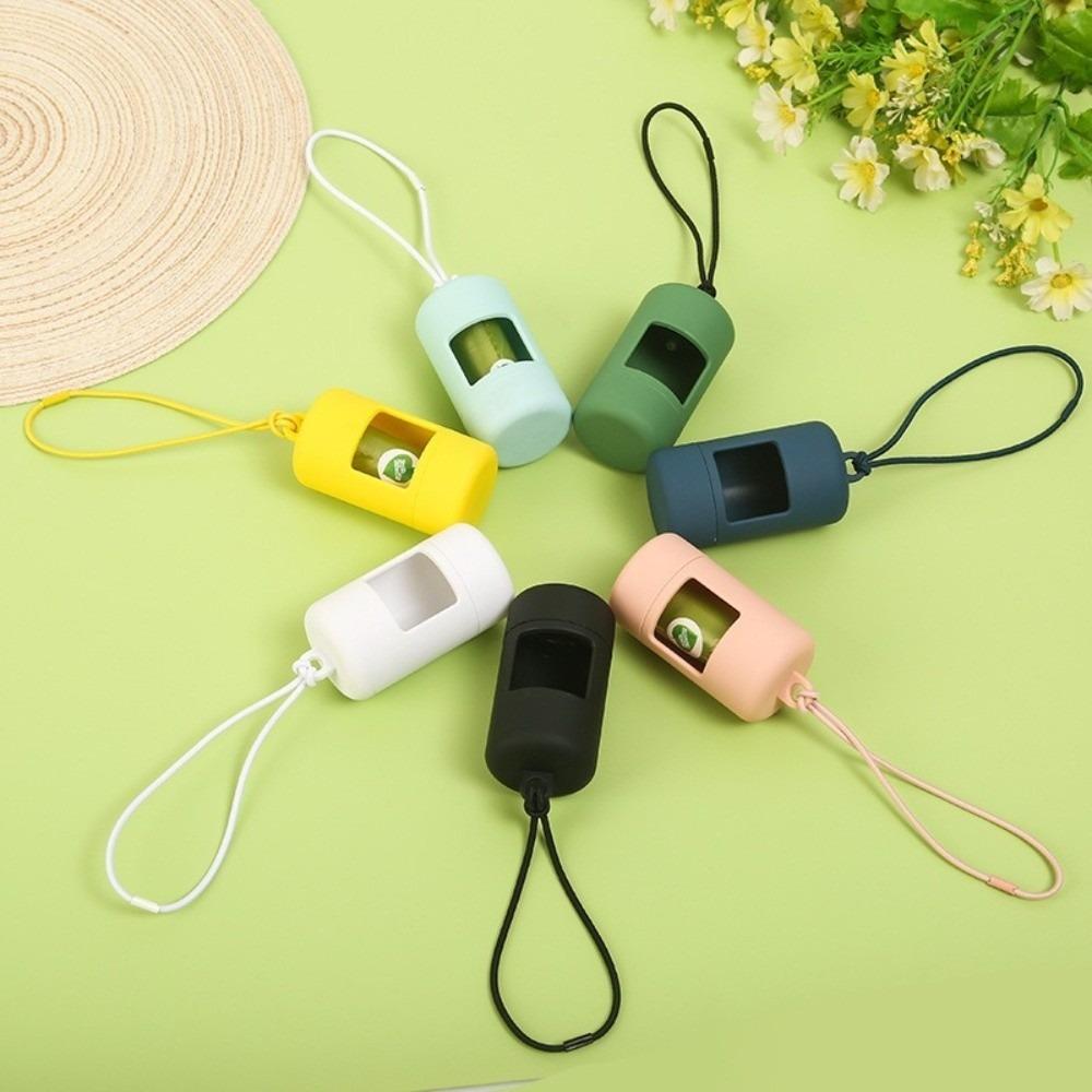 with Rope Dog Poop Bag Case Solid Color Pet Garbage Holder  Cleaning Supplies