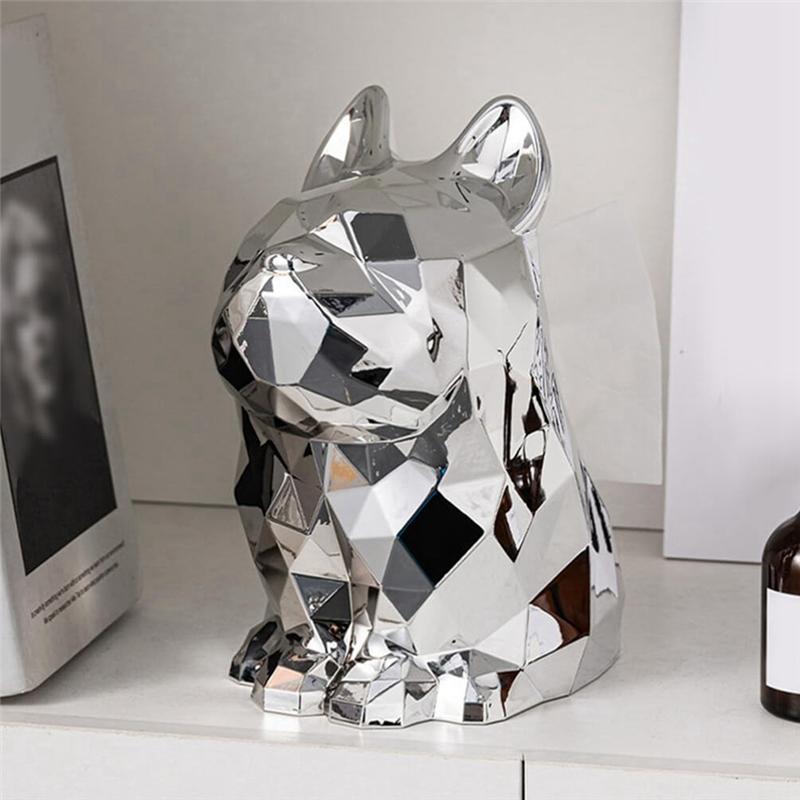 AEE2-Tissue Box Cover French Bulldog Shaped Facial Tissue Dispenser Paper Cover For Bathroom Living Room