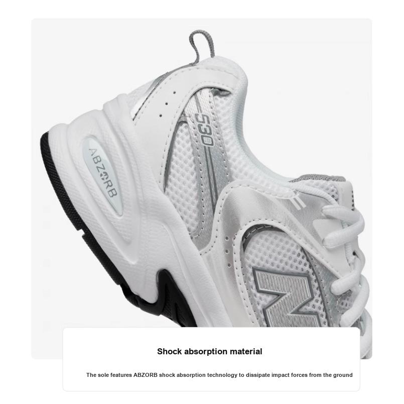 New Balance 530 Grote Kinderen Wit Zilver Kinder Sneakers GR530AD