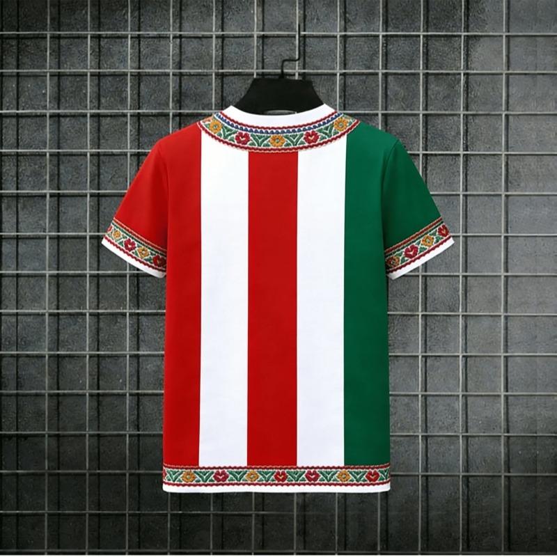 Summer Mexico Print T Shirt for Men Funny 3D Eagle Pattern Tees Football Sports Kids Fashion Print Casual Women Short Sleeve