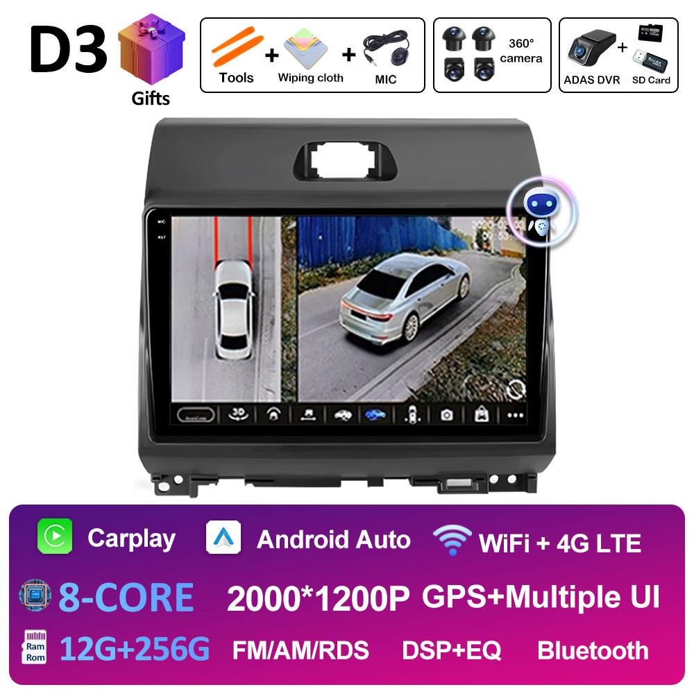 9 Inch Car Radio For KIA Ray 2011 2012 2013 2014 - 2017 Video Player Wireless Carplay GPS Navigation Cooling Fan Auto Tools WIFI