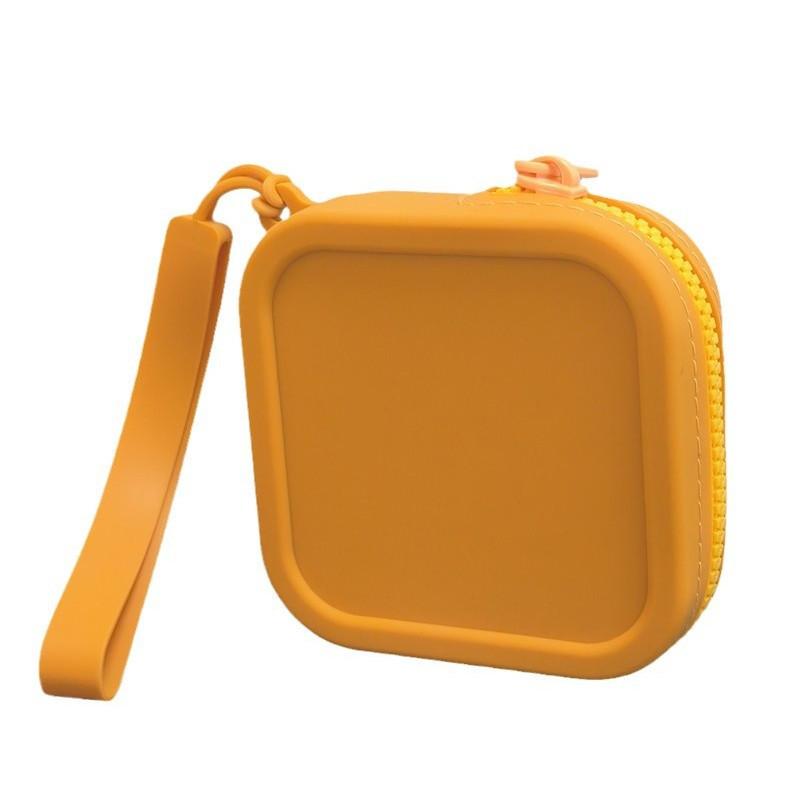 Multi-Purpose Soft Silicone Zipper Pouch Portable Mini Coin Purse With Wrist Strap Waterproof Earphone Lipstick Storage Bag