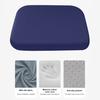 Cojín de espuma viscoelástica para asiento con lazos, rebote lento, antideslizante, para las cuatro estaciones, funda elástica, para silla de oficina, hogar, coche, cuadrado