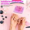 Love Nail Support Metal Base Wear Manicure Practice Magnetic Hook Acrylic Colorful Chess Piece Silver