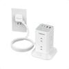 Tower-type Power Strip, 2m Extension Cord, Slim Plug, 8 AC Outlets, 4 USB Ports (Type-A/C), PD20W, TESSAN Table Tap, Multi-outlet, Surge Protection, M