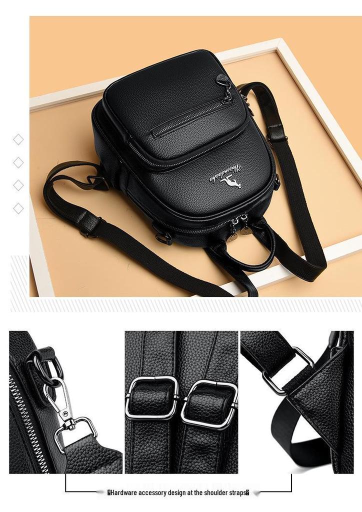 2025 Autumn/Winter Women's Multi-Compartment Large Capacity Backpack - European & American Style Shoulder Travel Bag