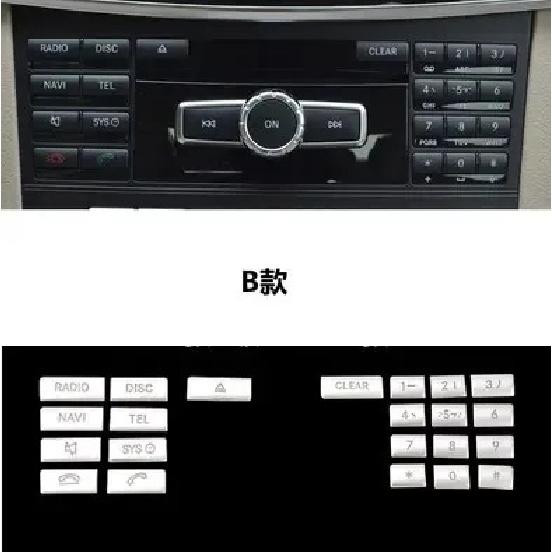 Car Accessories Center Console CD Multimedia Button Frame Cover Sticker For Mercedes Benz E Class W212 2014-2015 CLS 2012-2013