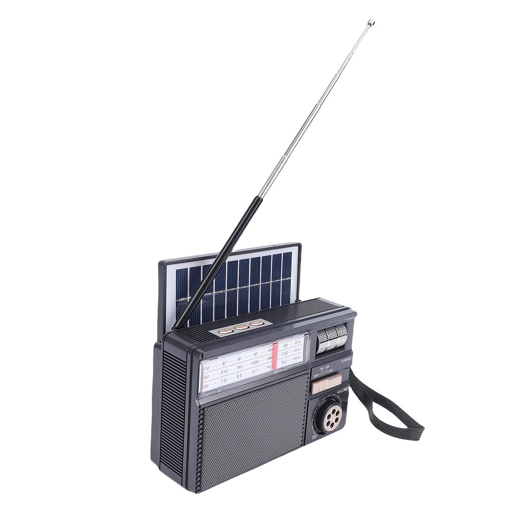   Solar Radio Portable AM FM SW Radio Support Rechargble Battery and Solar Panels Power Supply for Camping Outdoor Activities
