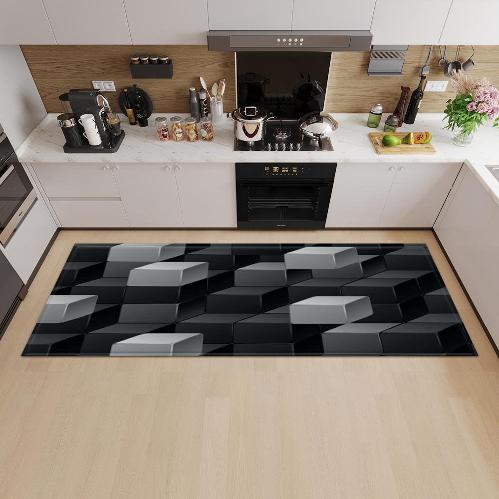 Modern Kitchen Mat Entrance Door Mat Bedroom Living Room Carpet Home Corridor Bathroom Non-slip Floor