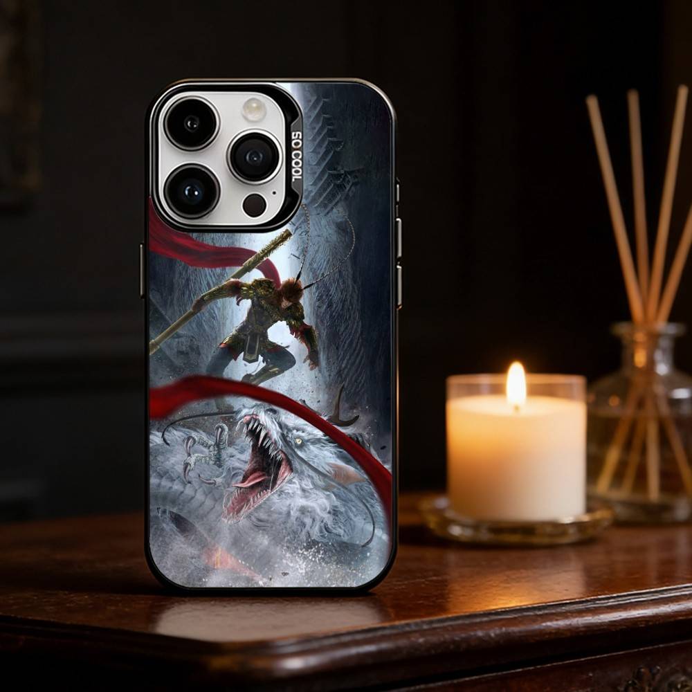 

B-Black Myth Wukong Phone Case Color Silver Shell For IPhone 17 16 15 14 13 12 11 Pro Max Plus iPhone17PRO