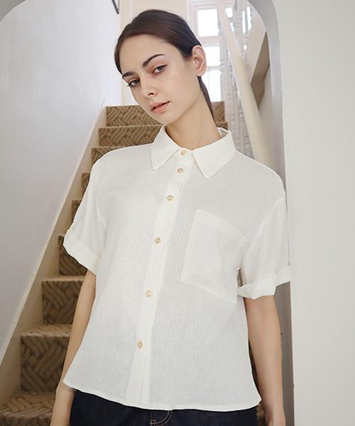 Рубашка с воротником Demi Gnimonic Linen 50 Белая White/Free