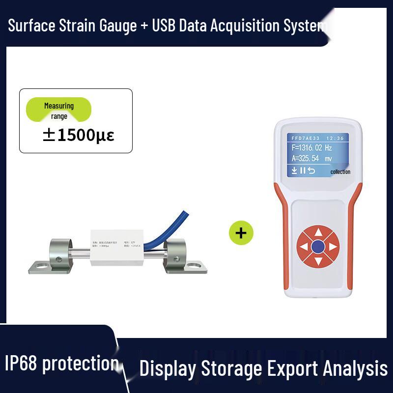 Yuante Vibrating Wire Strain Gauge CN plug (adapter included)