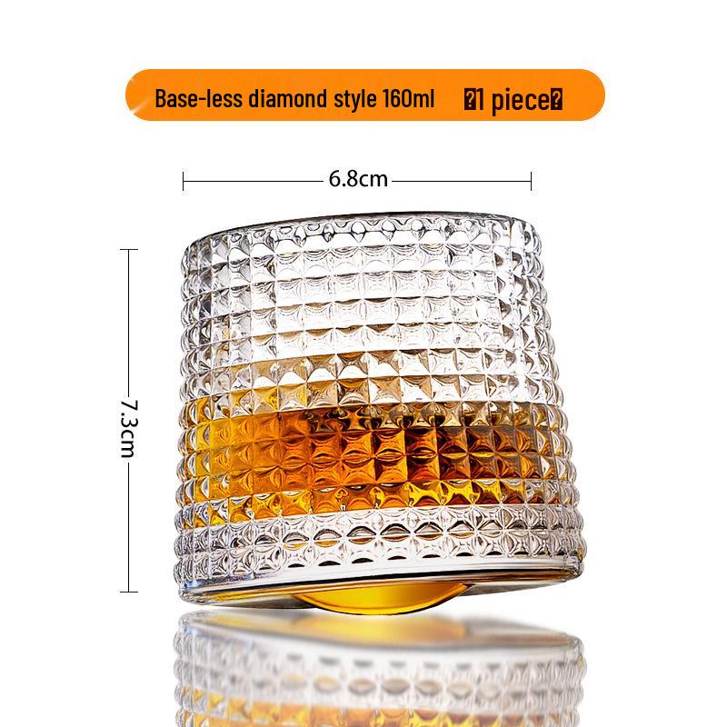 Инфлюенсер Вращающийся Бриллиантовый Стакан для Виски 160ml