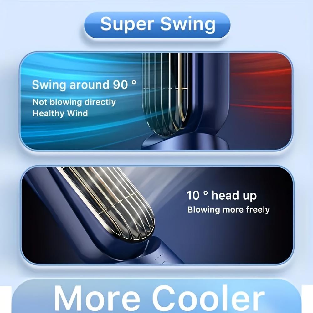 Ventilador de torre de mesa Chegada Home Office Use Ventilador elétrico Vento forte Resfriamento USB Display LED Ajuste de 5 velocidades Essencial para o verão