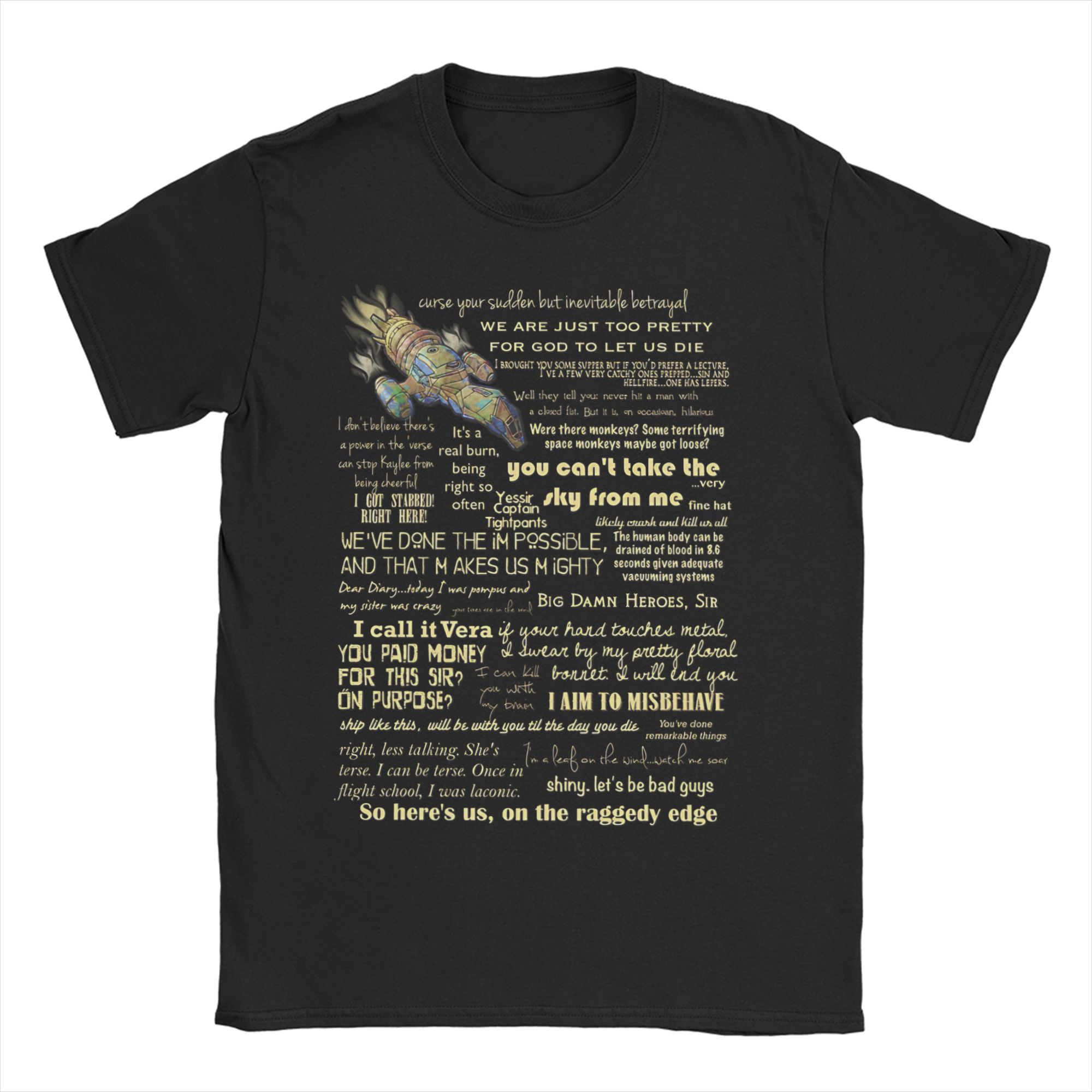 Love Capt Malcolm Reynolds Firefly Serenity TShirt for Unisex Women Cotton Tees Round Collar Short Sleeve T Shirt 6XL Tops S