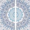 BLESS INTERNATIONAL Beautiful Indian Bohemian Psychedelic Hippie Ombre Window Curtain Panels for Bedroom, Living, Balcony (Blue Purple Ombre)