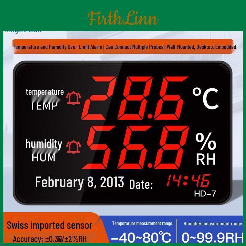 Digital Industrial Humidity Temperature Monitor With Alarm Cn Version