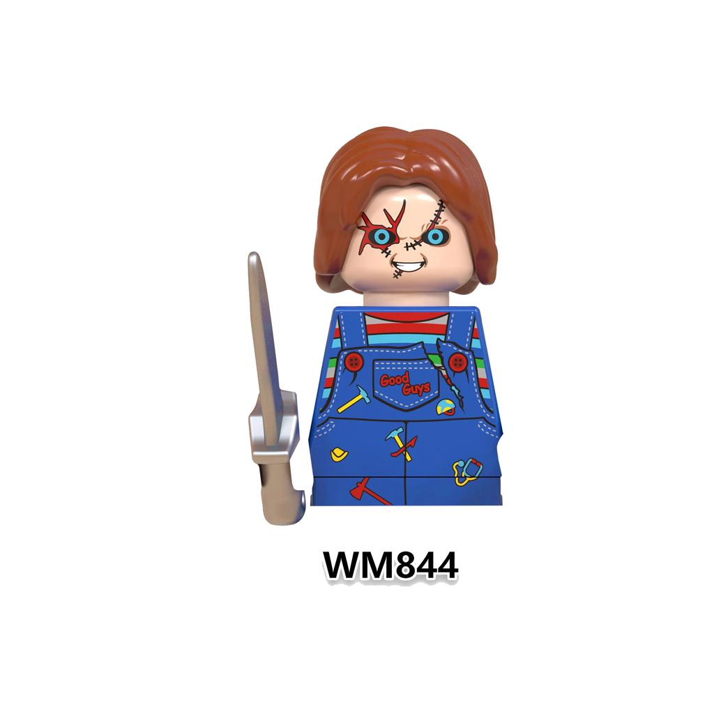 Halloween Horror Movie Series The Shining Silent Hill Building Blocks Bricks Mythic Pyramid Head Action Figures Kids Toys