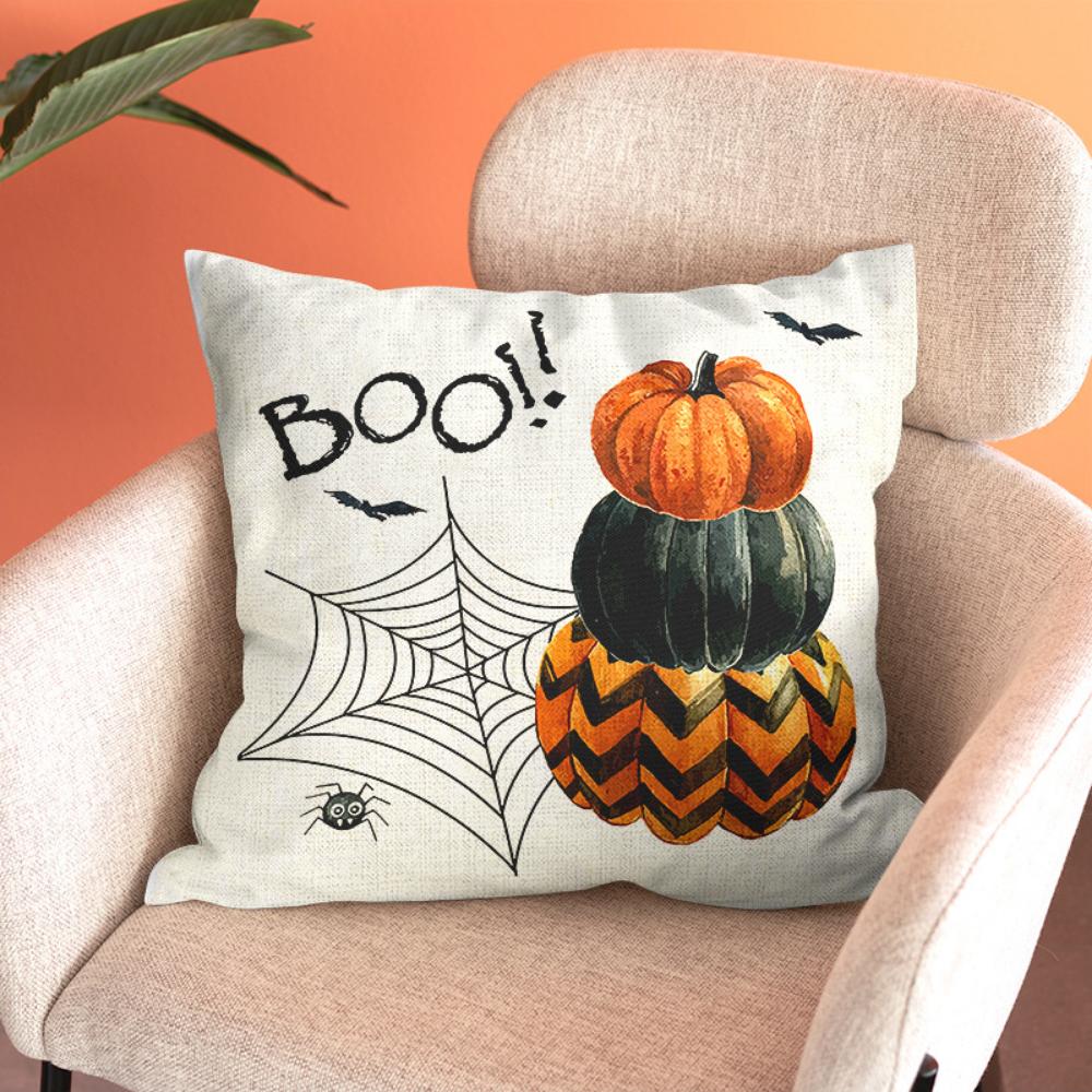 Halloween Cushion Cover 45x45 Pillowcase pumpkin witch car Printed Sofa Cushions Decorative Pillowcover Home Decor Pillow case